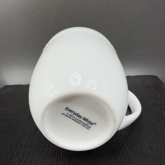 Fitz And Floyd Everyday White Ceramic Coffee Mug Cup Set 2 Mugs Cups Stoneware - Picture 6 of 12